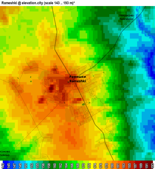 Rameshki elevation map