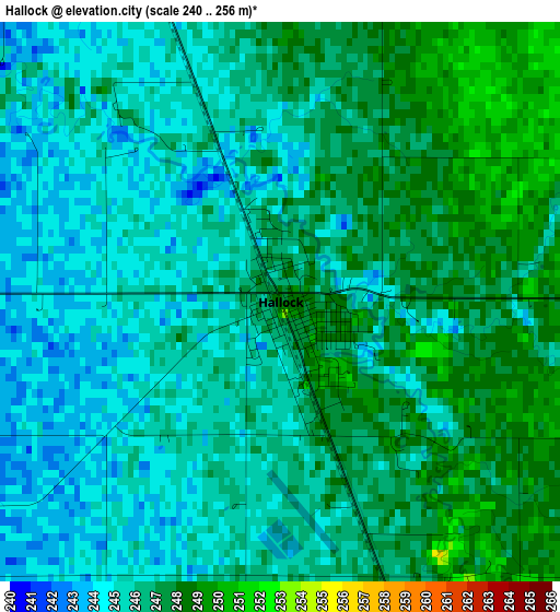 Hallock elevation map