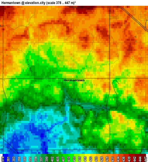 Hermantown elevation map