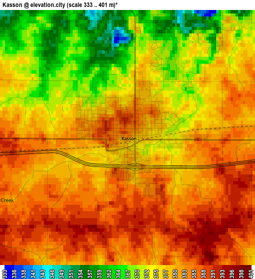 Kasson elevation map