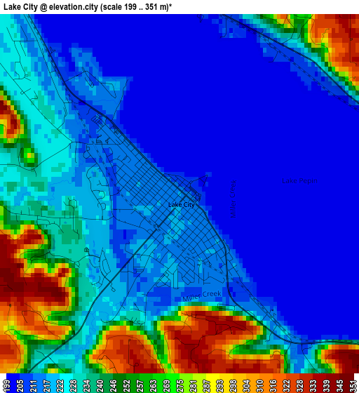 Lake City elevation map