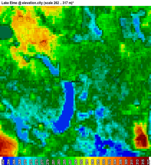 Lake Elmo elevation map