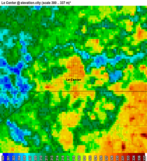 Le Center elevation map