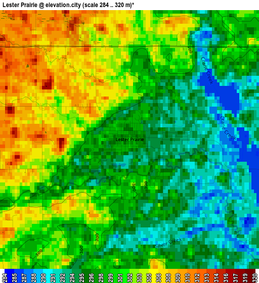 Lester Prairie elevation map