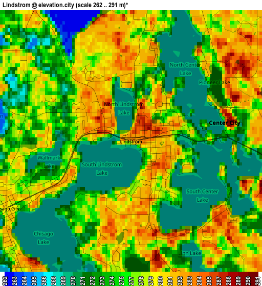 Lindstrom elevation map