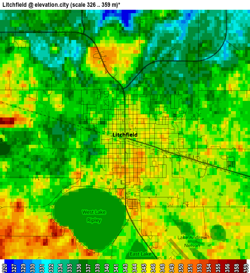 Litchfield elevation map