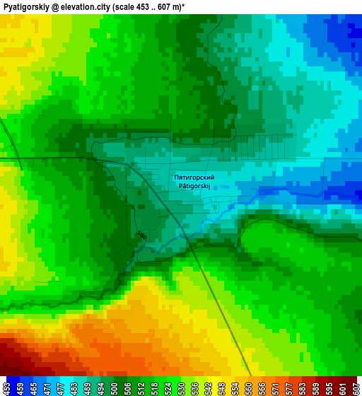 Pyatigorskiy elevation map