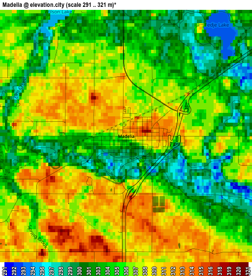 Madelia elevation map