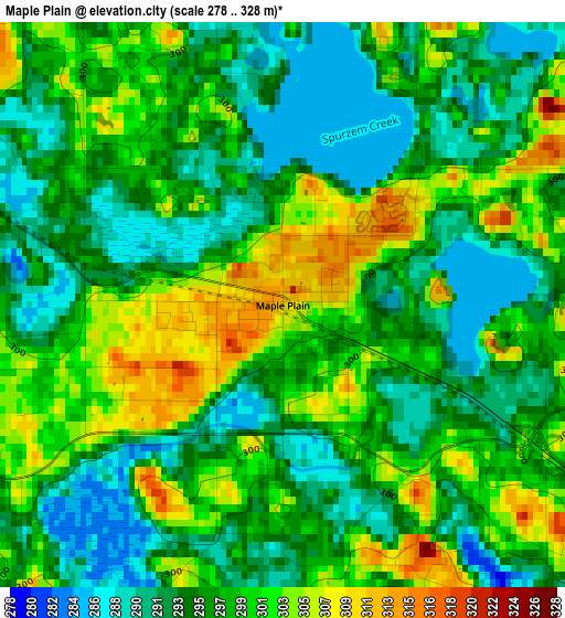 Maple Plain elevation map