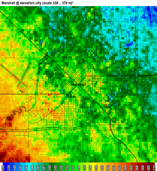 Marshall elevation map