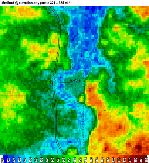 Medford elevation map