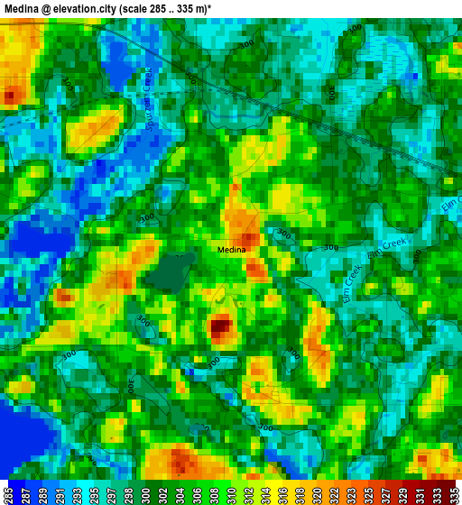 Medina elevation map