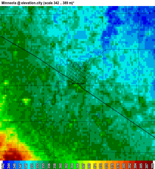 Minneota elevation map