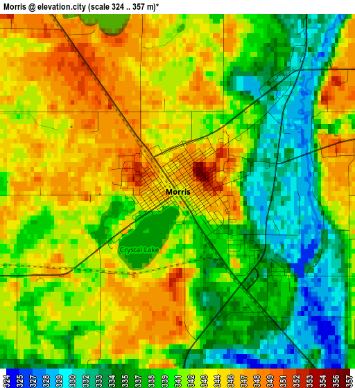 Morris elevation map