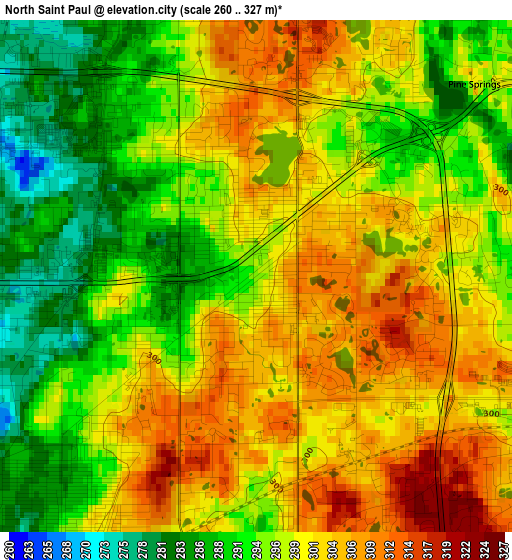 North Saint Paul elevation map