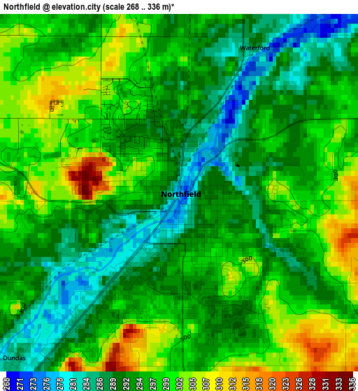 Northfield elevation map