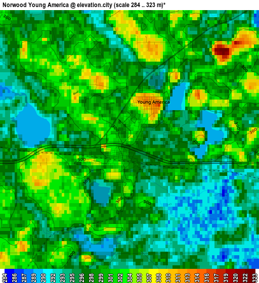 Norwood Young America elevation map