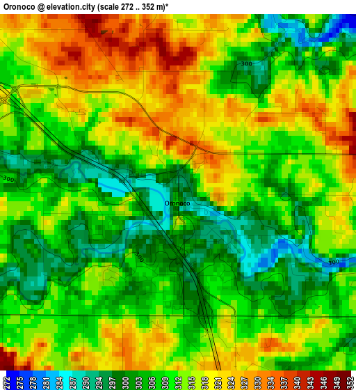 Oronoco elevation map