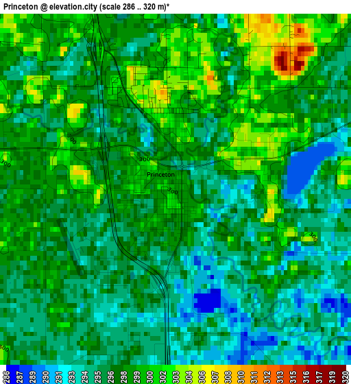 Princeton elevation map