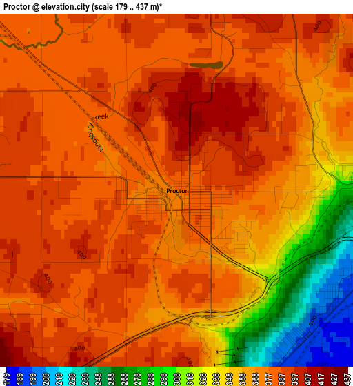 Proctor elevation map