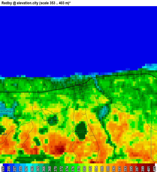 Redby elevation map