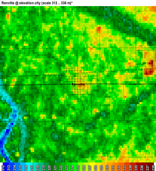 Renville elevation map