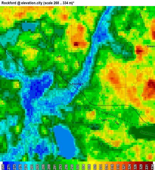 Rockford elevation map