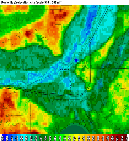 Rockville elevation map