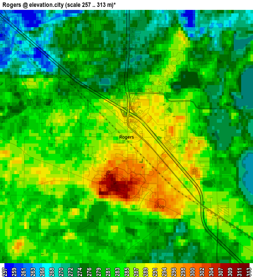 Rogers elevation map