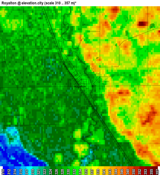 Royalton elevation map