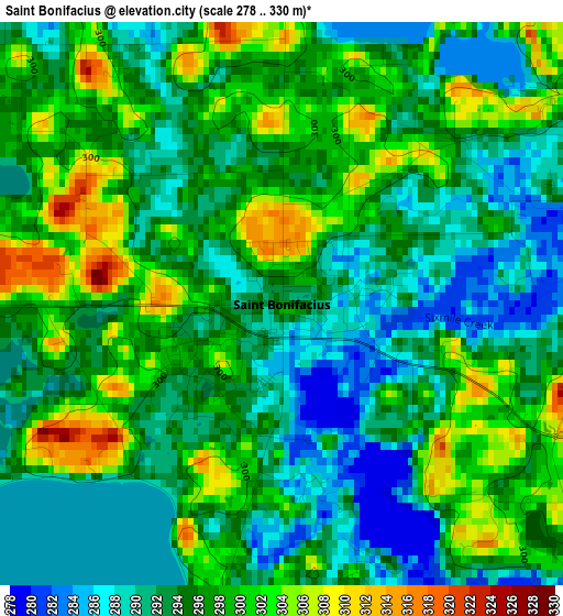 Saint Bonifacius elevation map