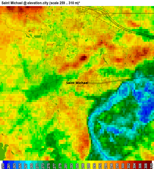 Saint Michael elevation map