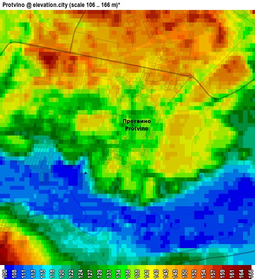 Protvino elevation map