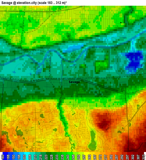 Savage elevation map