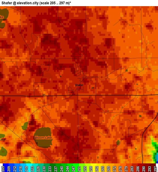 Shafer elevation map