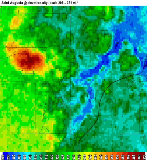 Saint Augusta elevation map