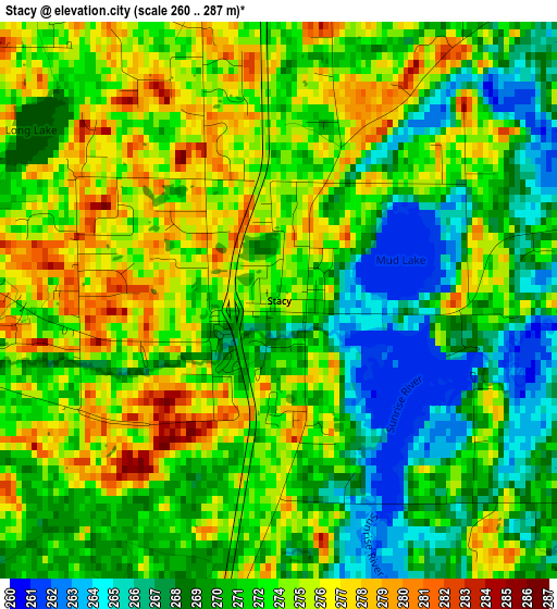 Stacy elevation map