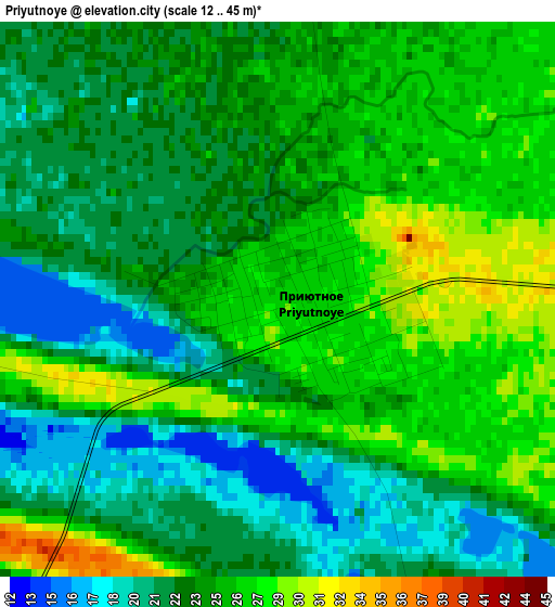 Priyutnoye elevation map