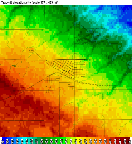 Tracy elevation map