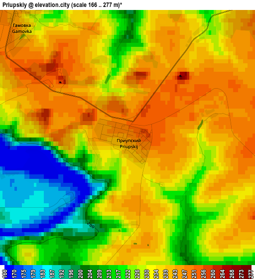 Priupskiy elevation map