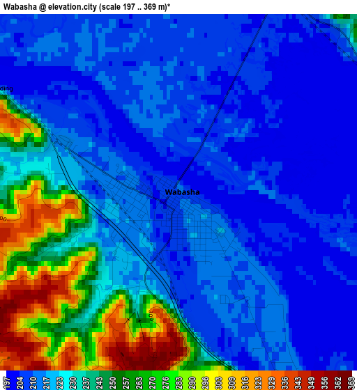 Wabasha elevation map