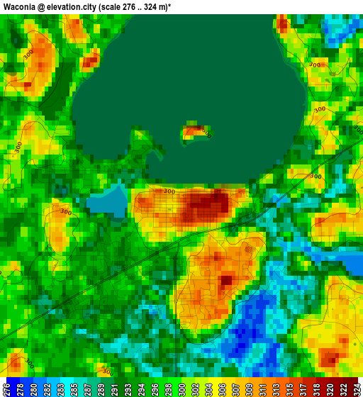 Waconia elevation map