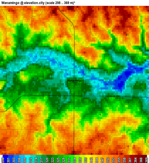 Wanamingo elevation map