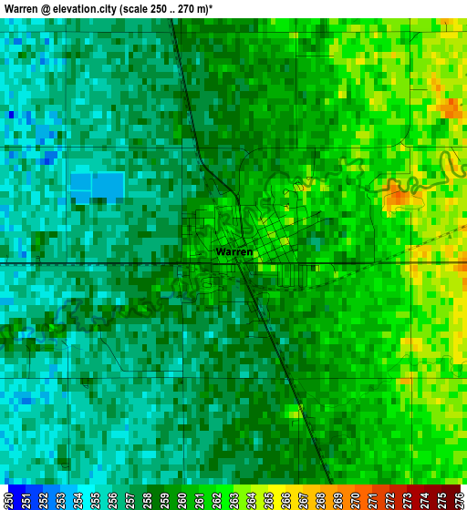 Warren elevation map