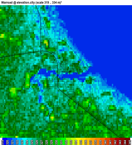 Warroad elevation map