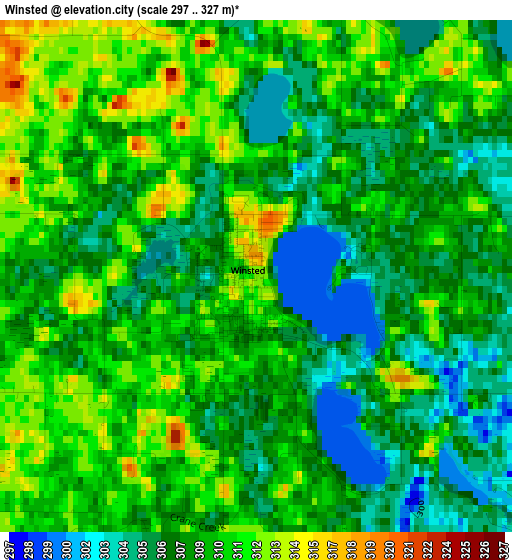 Winsted elevation map