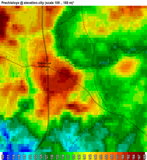 Prechistoye elevation map