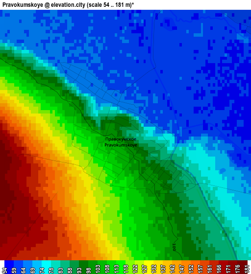 Pravokumskoye elevation map