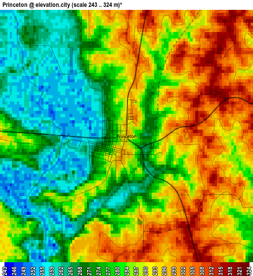 Princeton elevation map