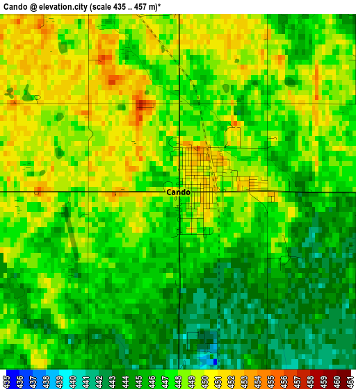 Cando elevation map